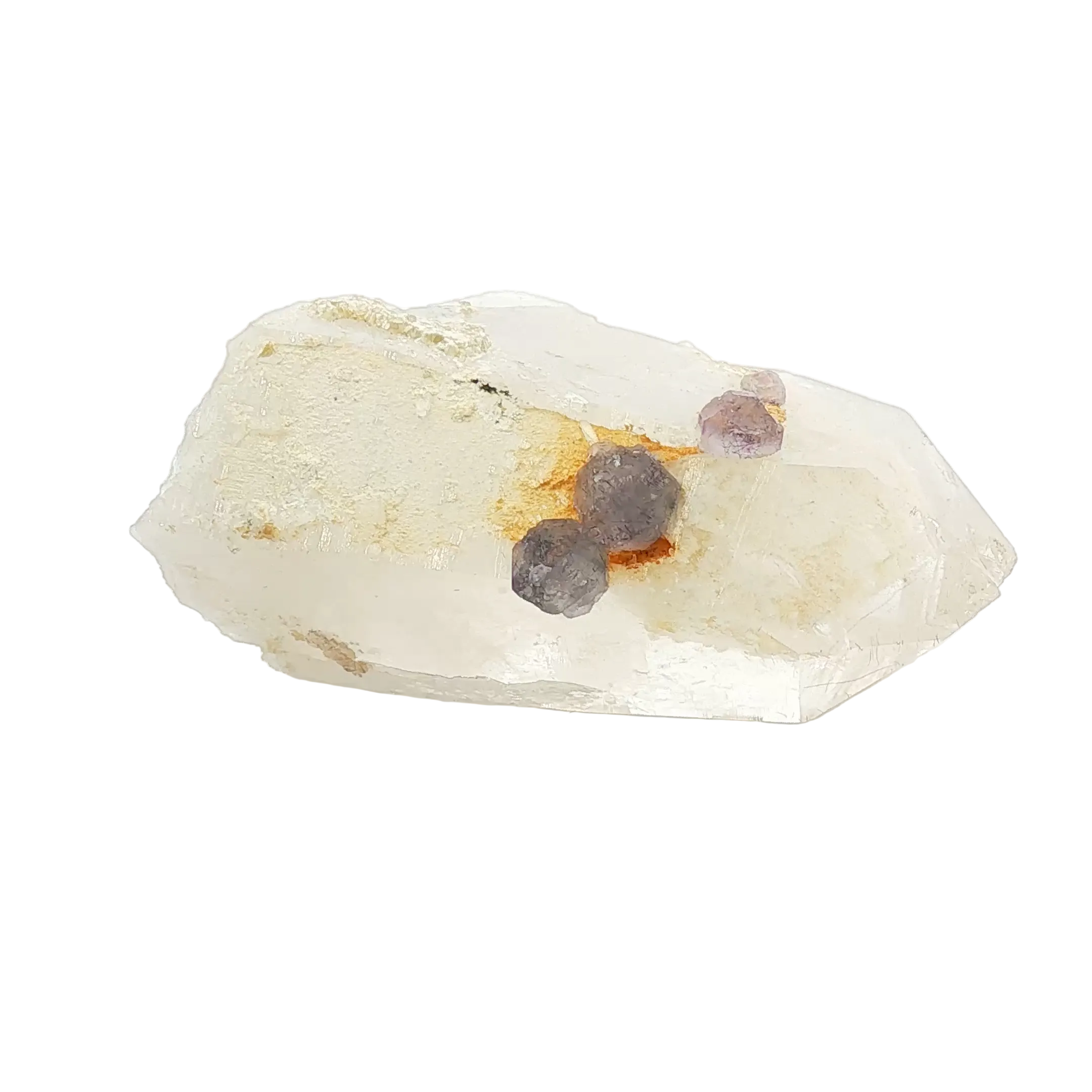 Fluorite on quartz phantom