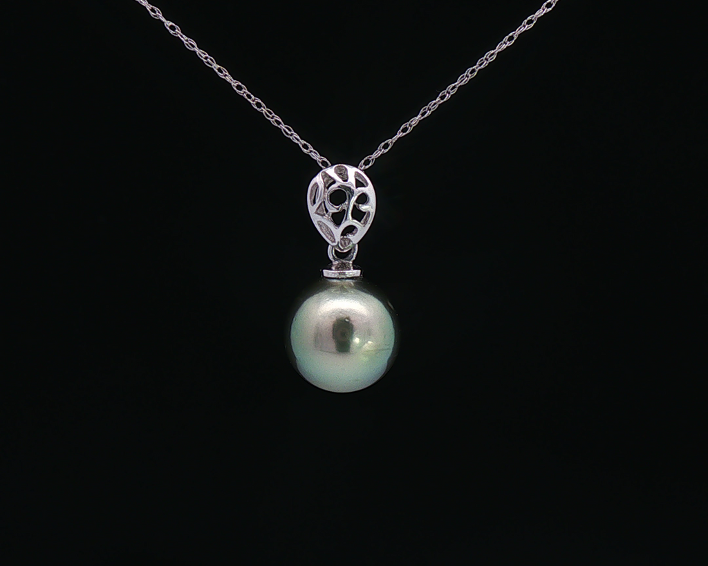 Tahitian Pearl Filigree Pendant