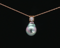 Tahitian Pearl Diamond Drop Pendant