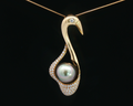 Tahitian Pearl Bird Pendant