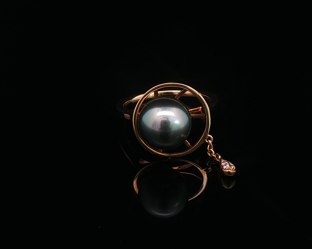 Tahitian Pearl Compass Ring