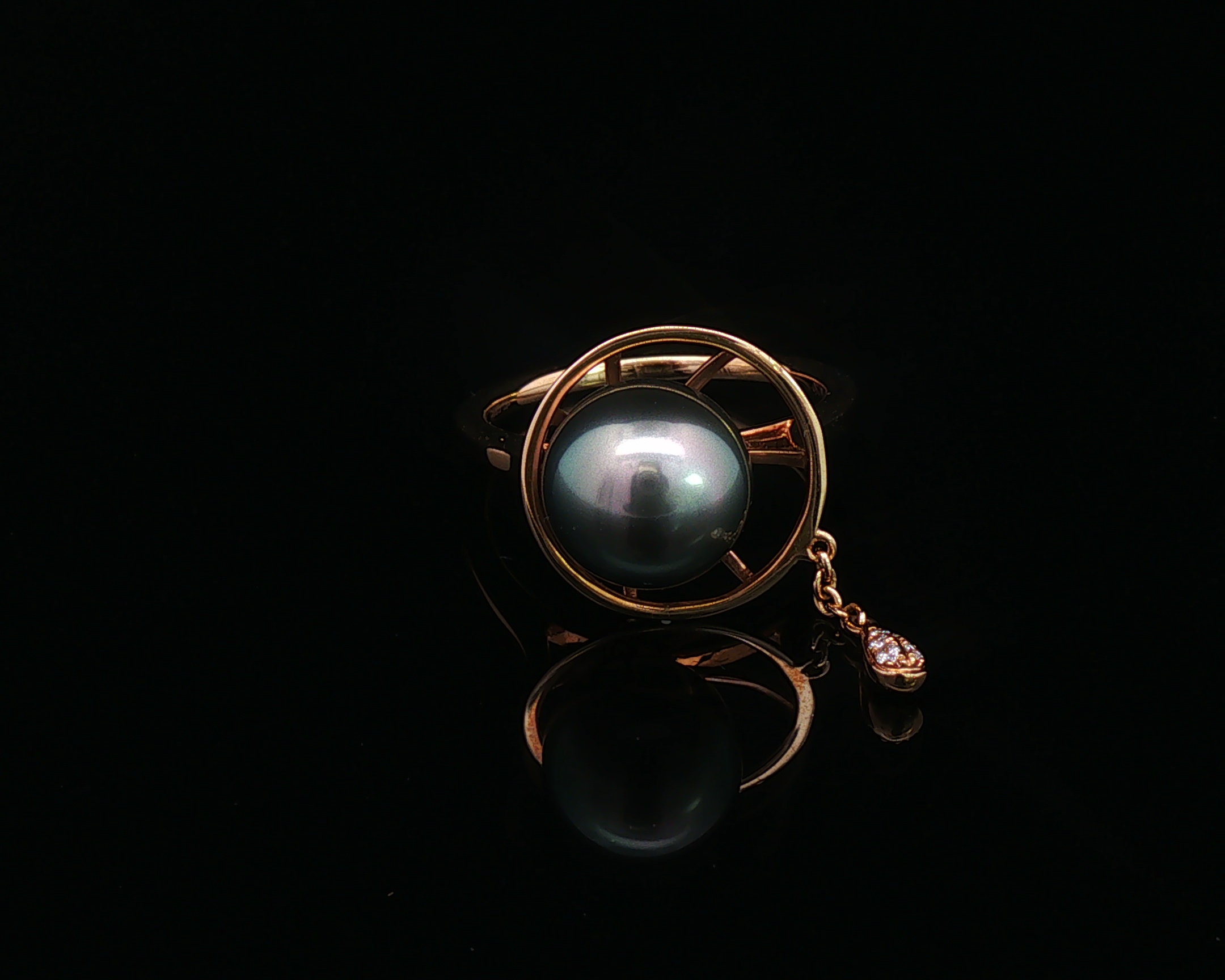 Tahitian Pearl Compass Ring