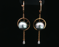 Tahitian Pearl Compass Earrings