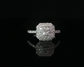 Cushion illusion ring