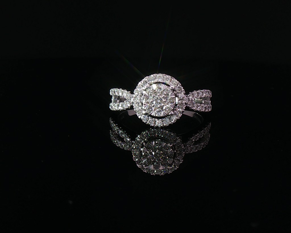 Round halo ring