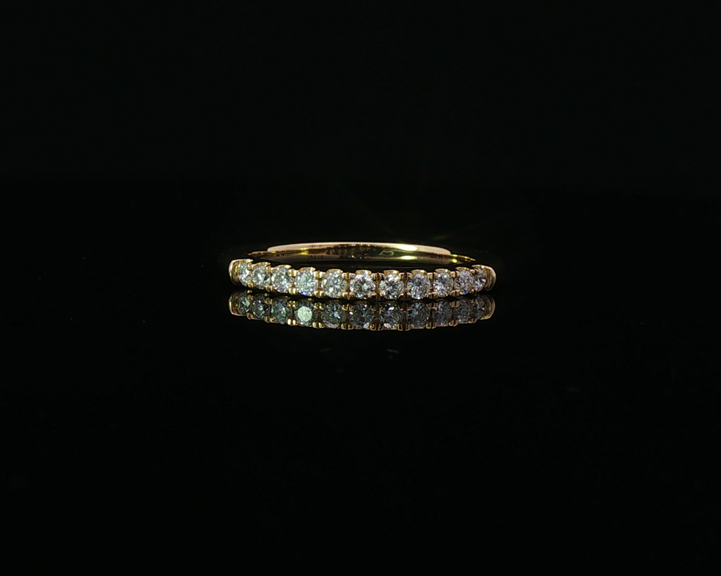 Single row diamond band