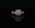Twist halo ring