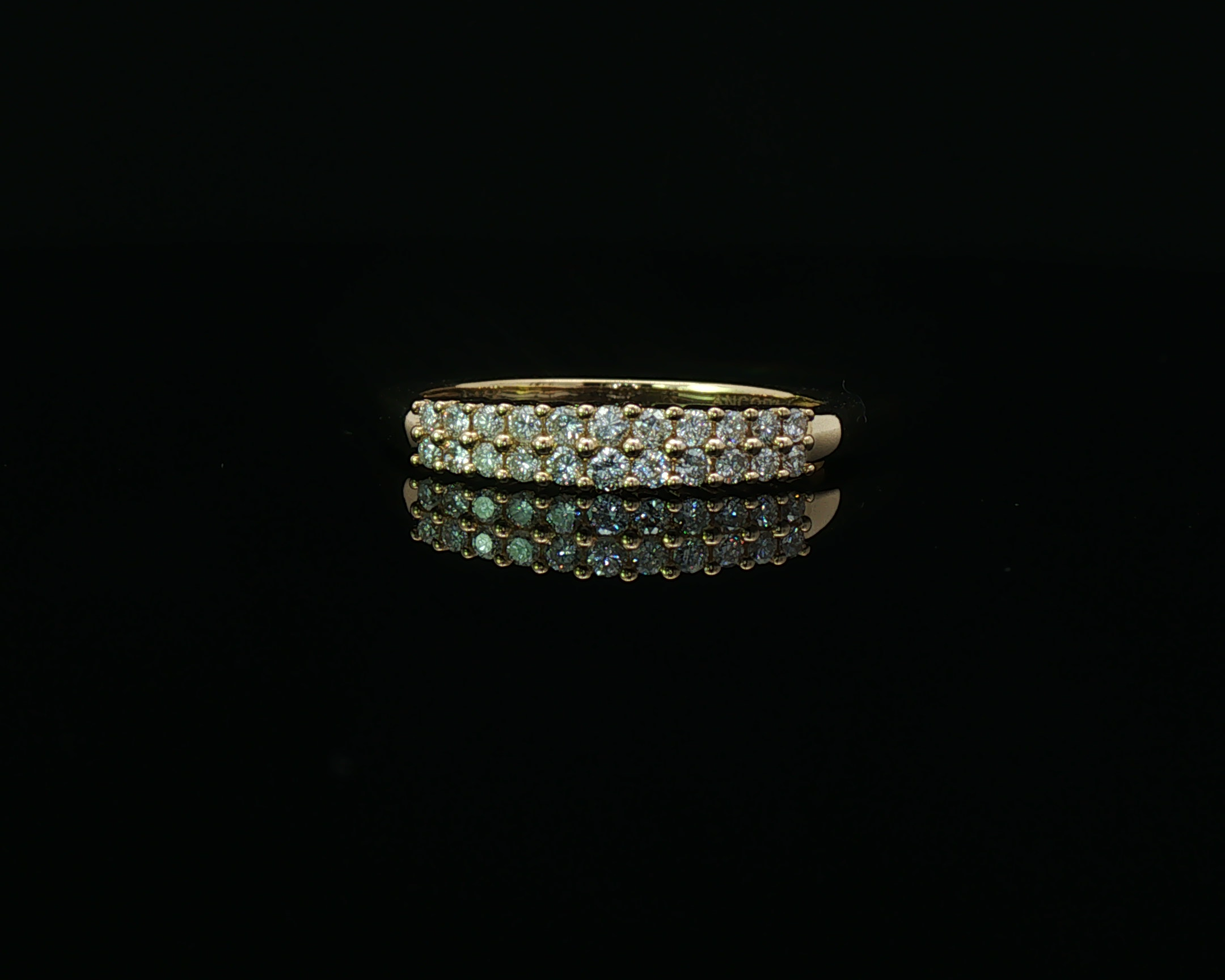 Dual row diamond band