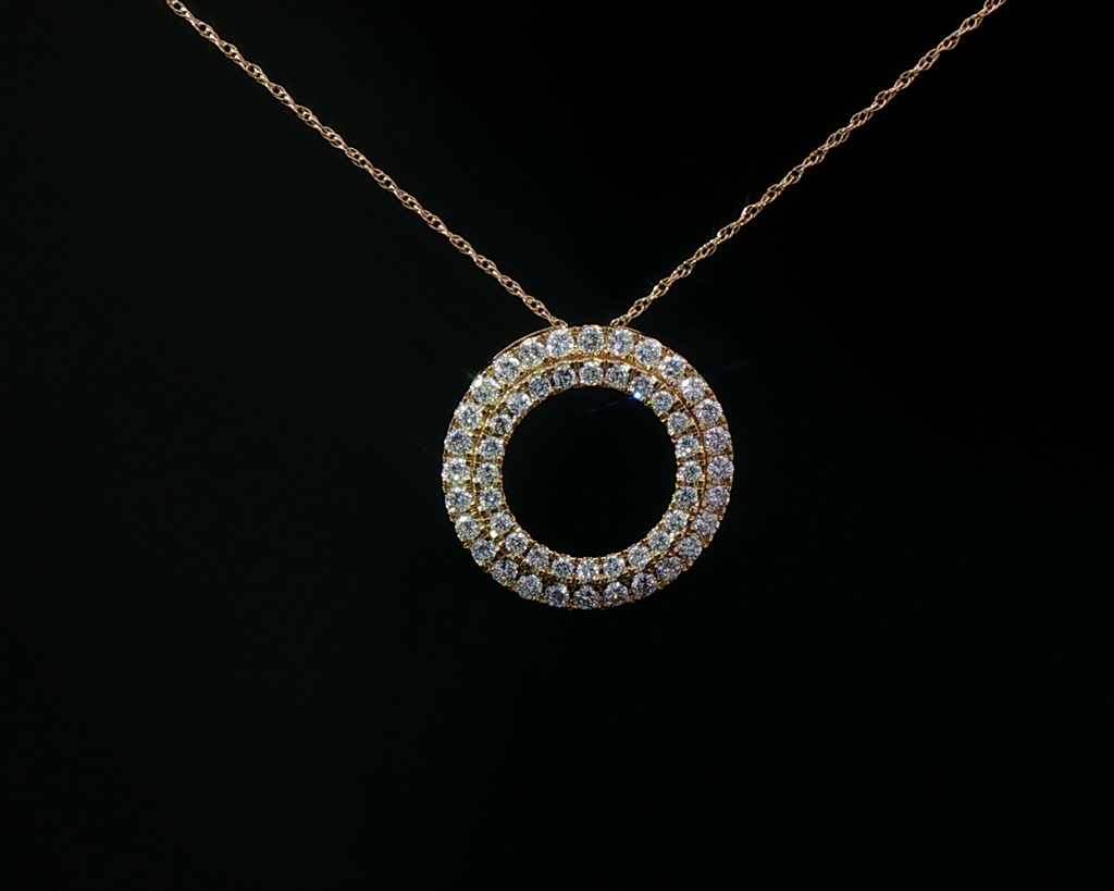 Double row circle pendant
