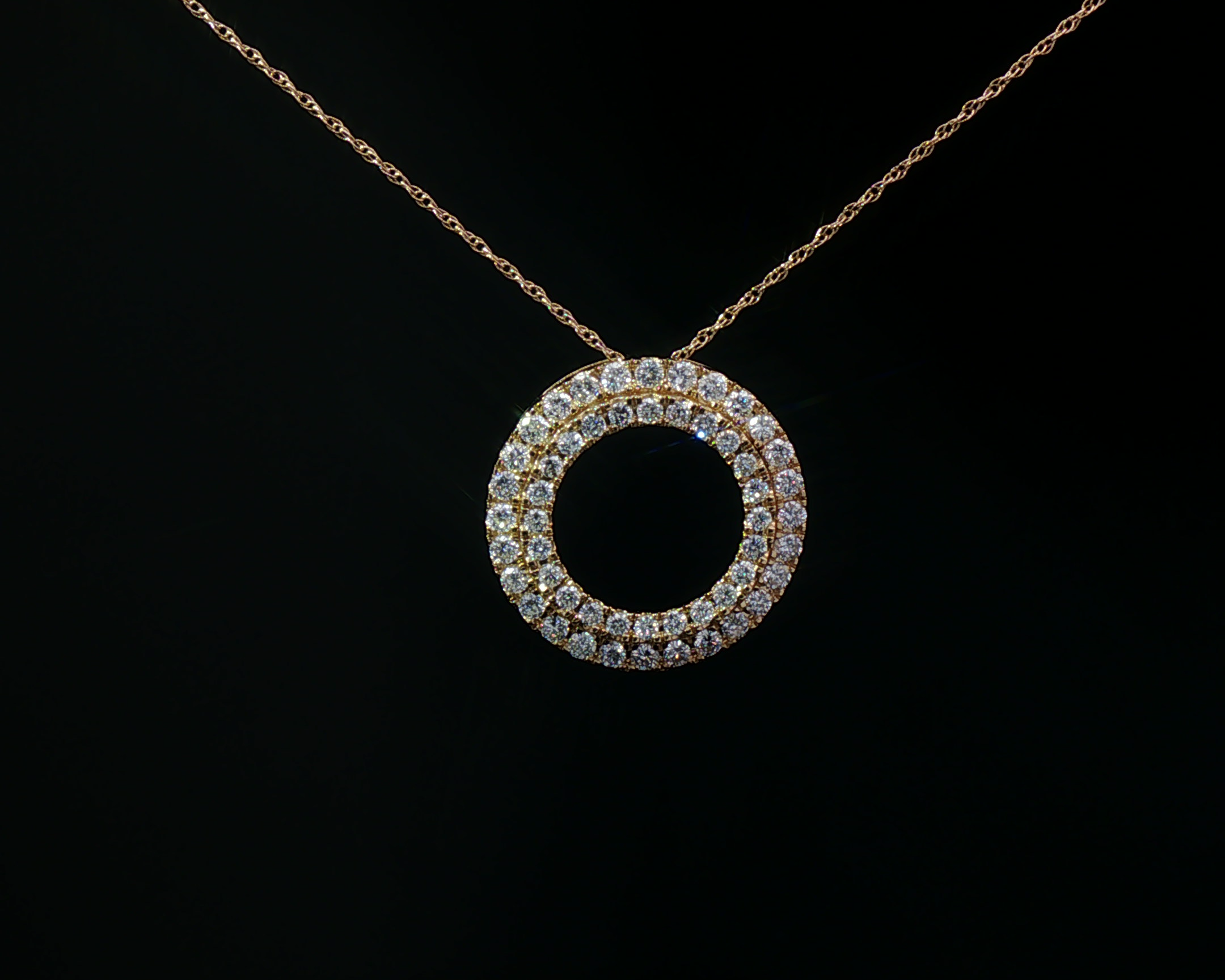 Double row circle pendant