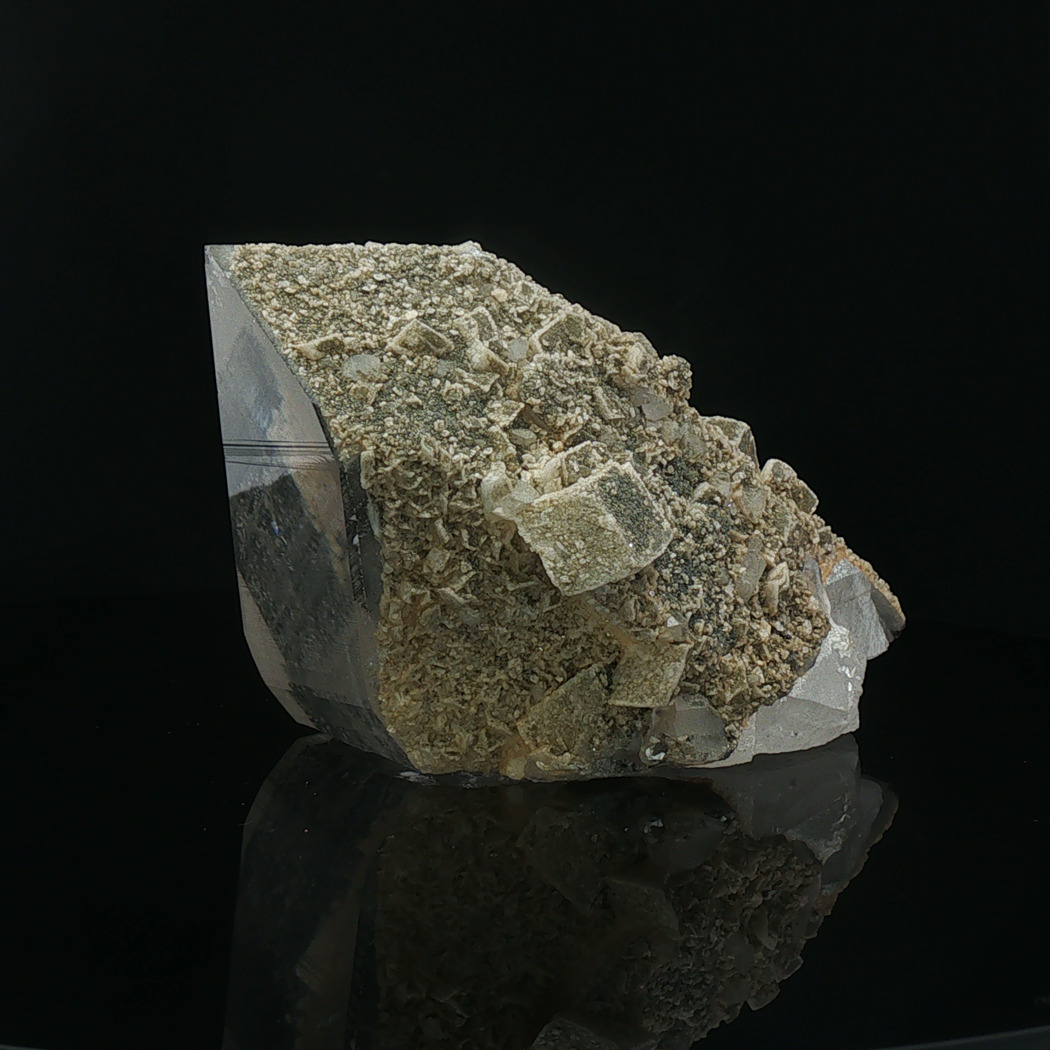 Feldspar on quartz