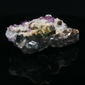 Fluorite, calcite on arsenopyrite