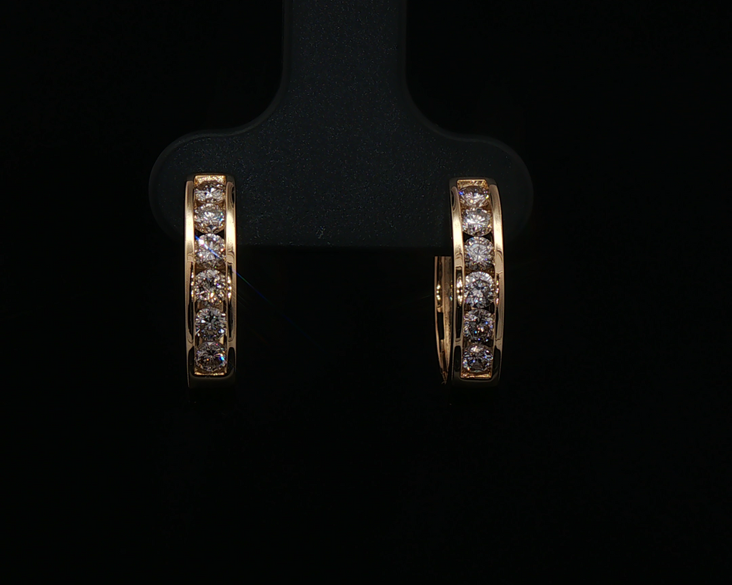 Channel set hoops small