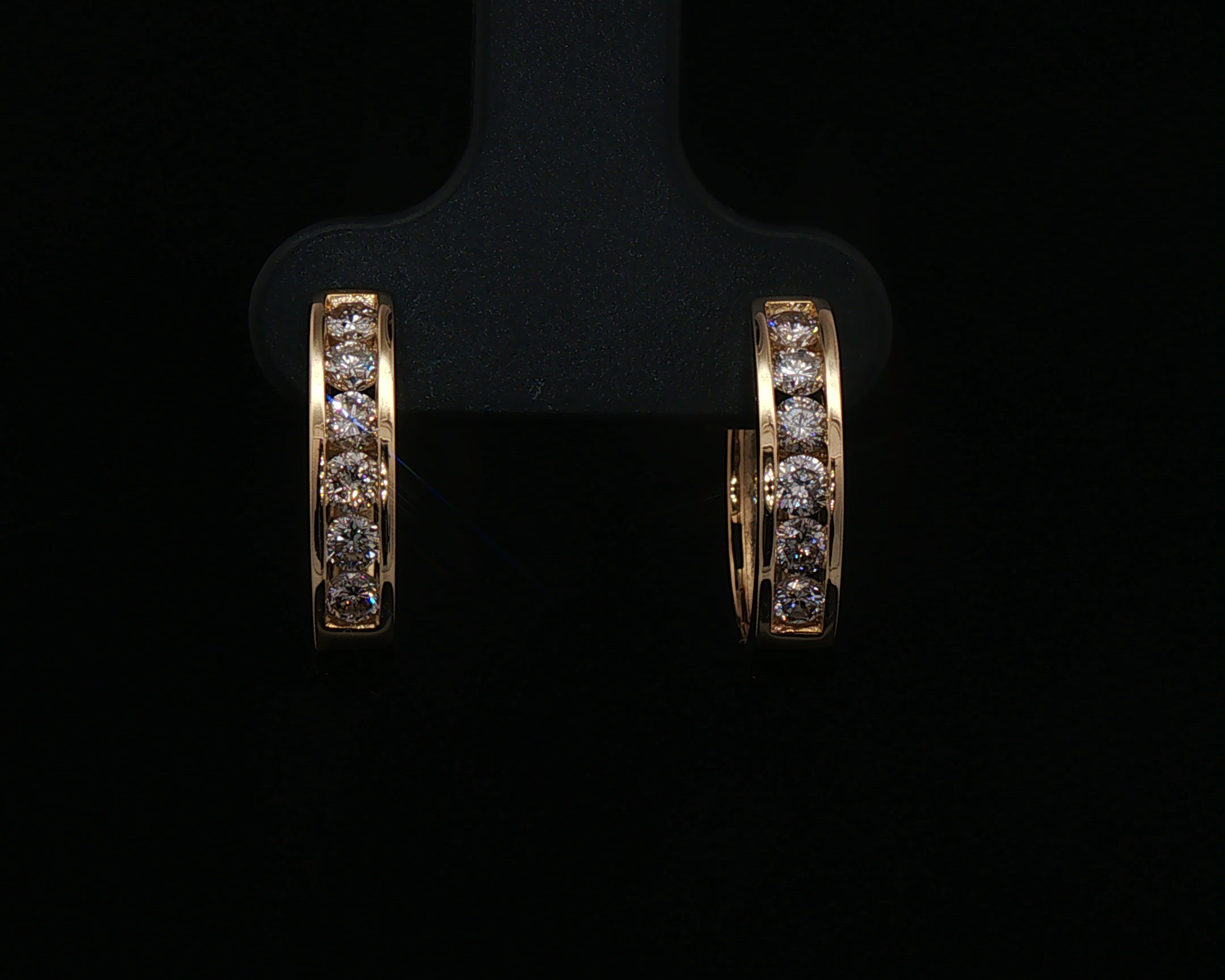 Channel set hoops small