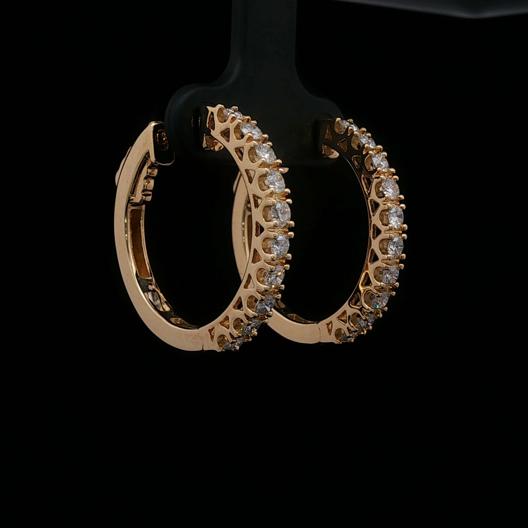 Prong set hoops large