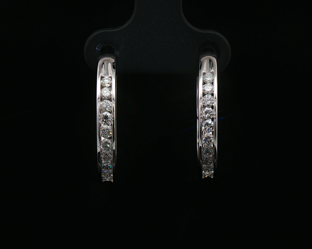 Channel set hoops medium