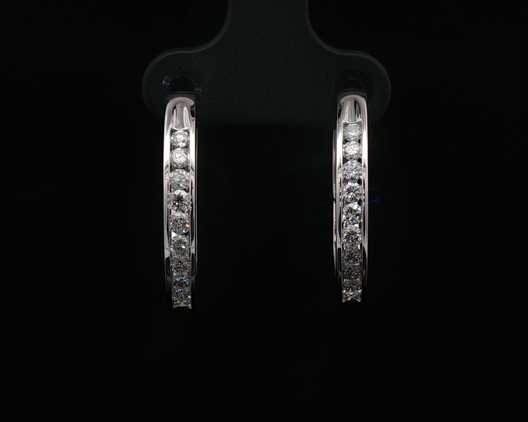 Channel set hoops medium