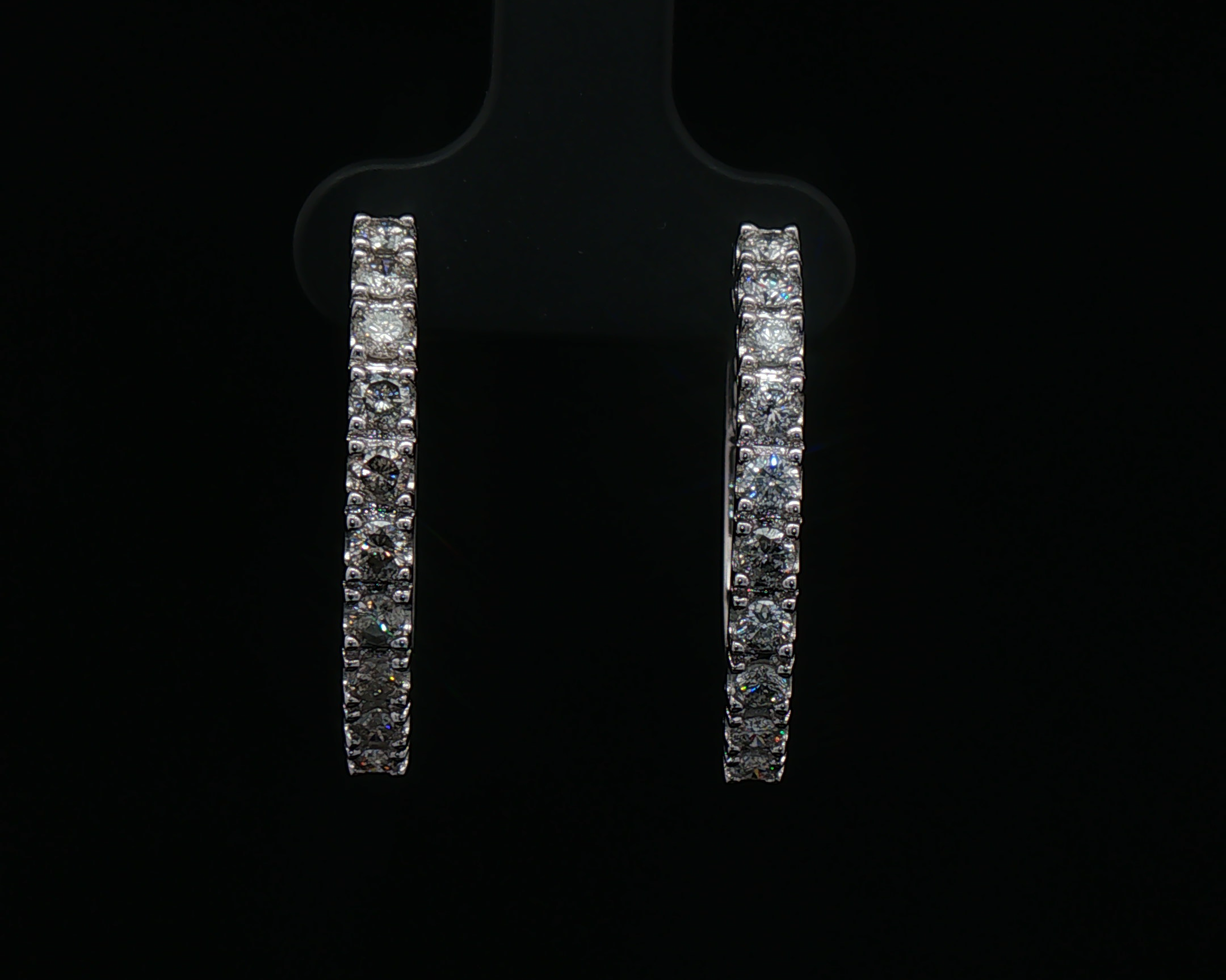 Prong set hoops large