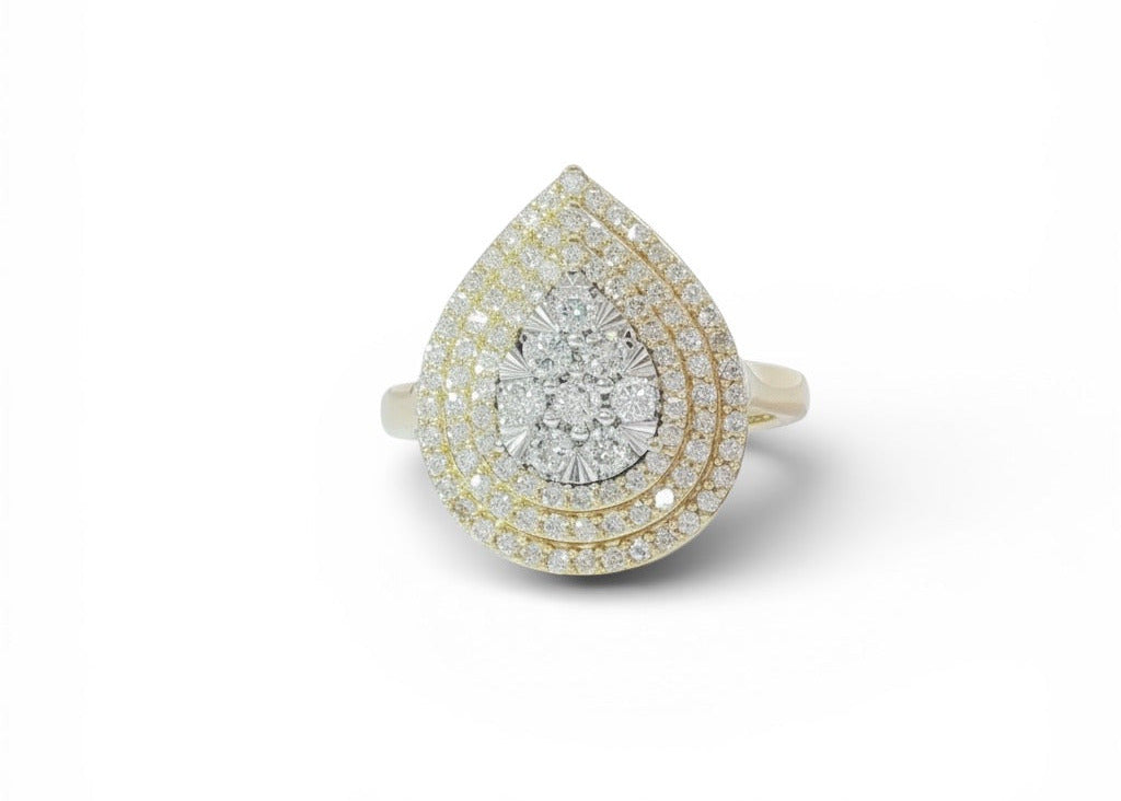 Mosaic pear ring