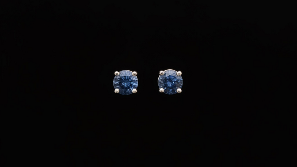 Blue sapphire studs