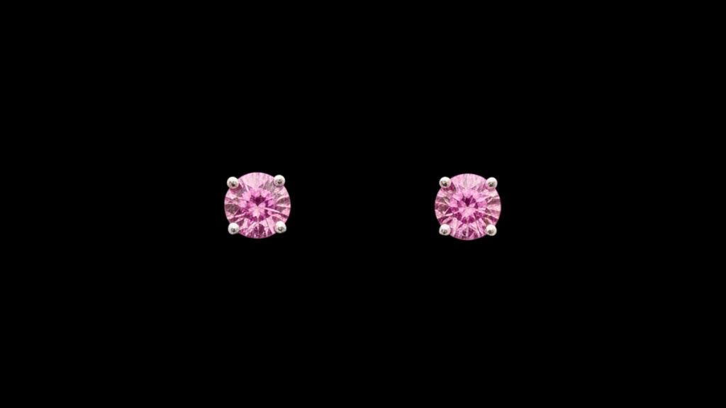 Pink sapphires studs