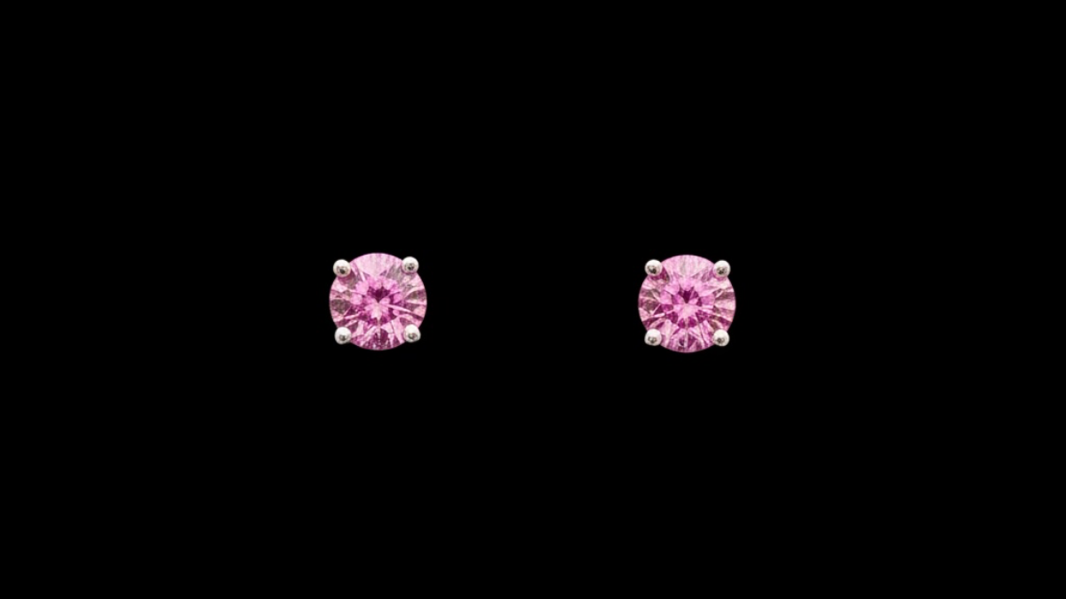 Pink sapphires studs
