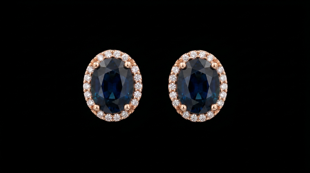 Sapphire & Diamond Studs