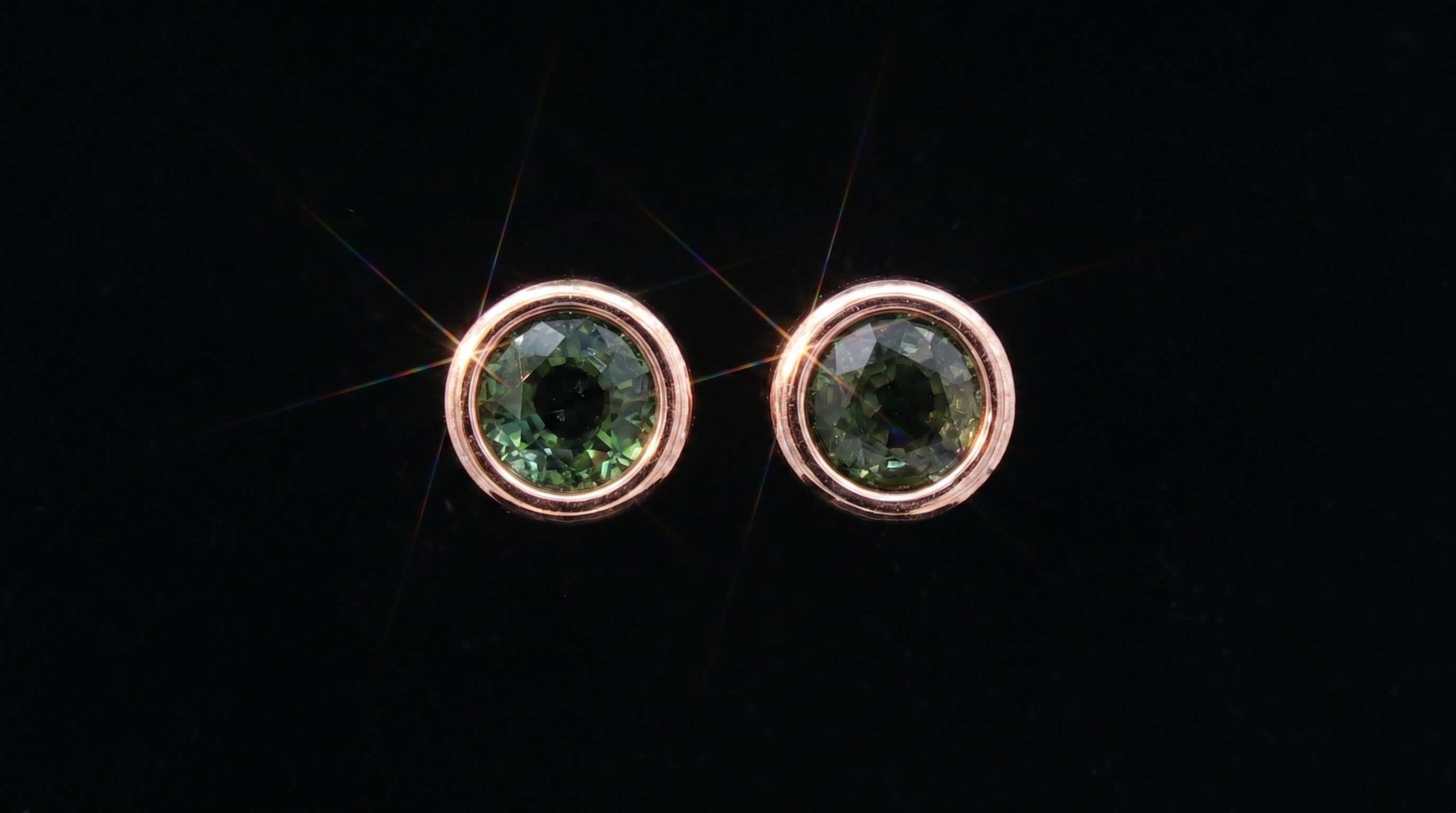 Tourmaline studs