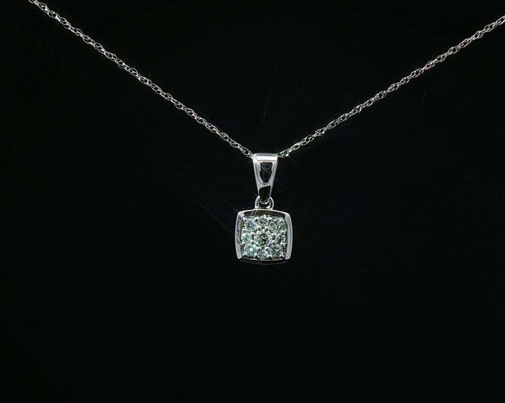 Petite square pendant