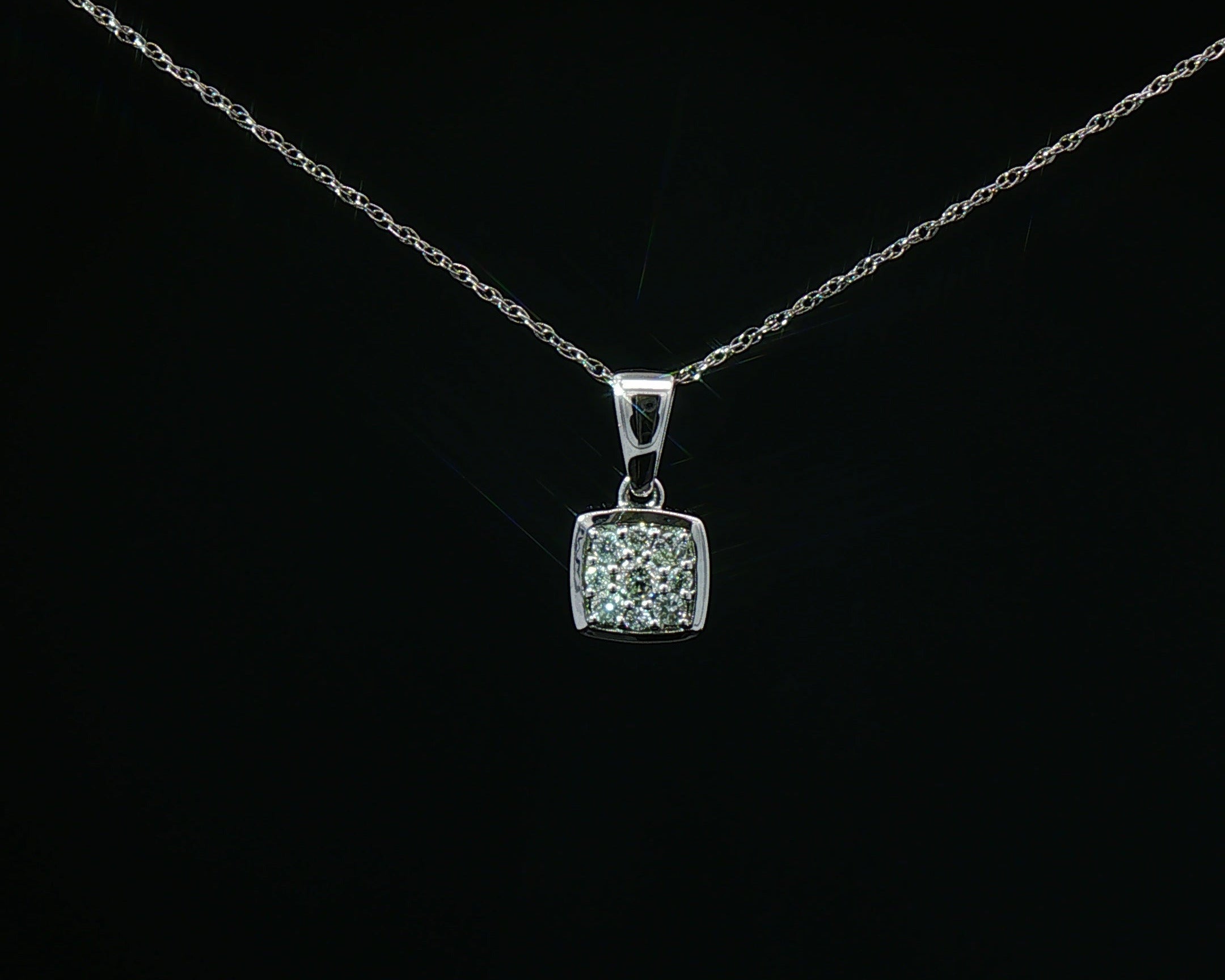Petite square pendant