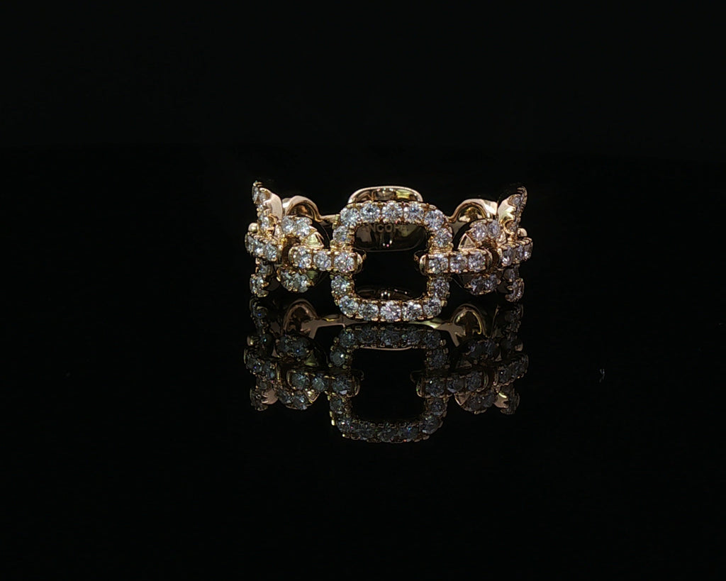 Buckle diamond ring