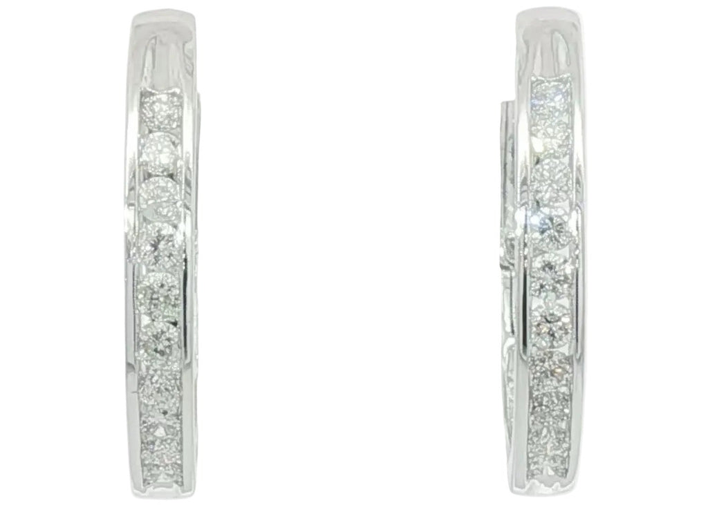 Channel set hoops medium