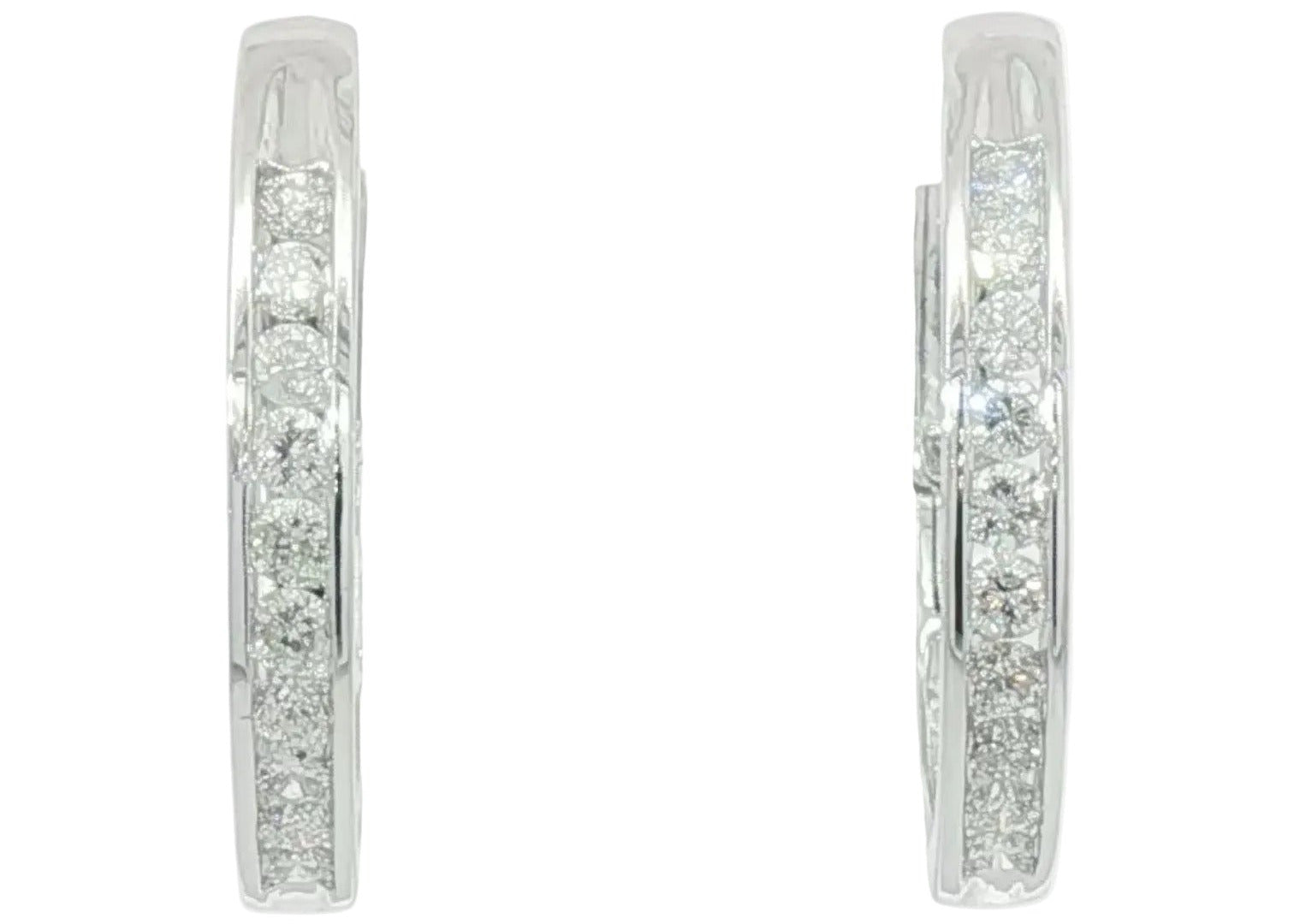 Channel set hoops medium
