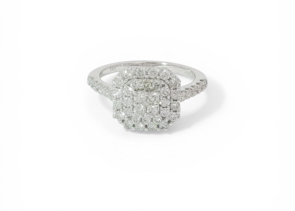 Cushion illusion ring