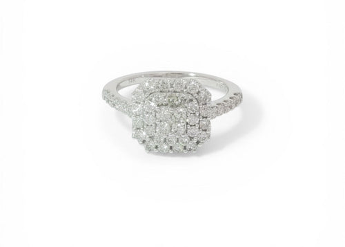 Cushion illusion ring