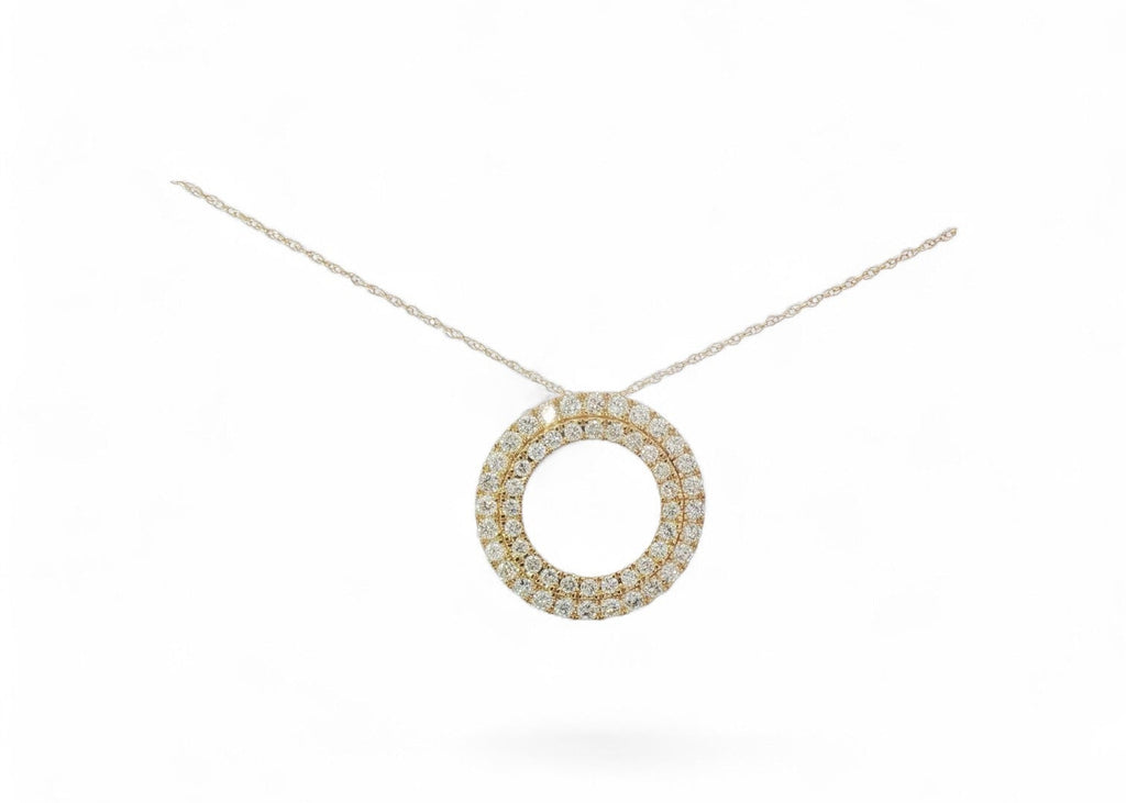 Double row circle pendant