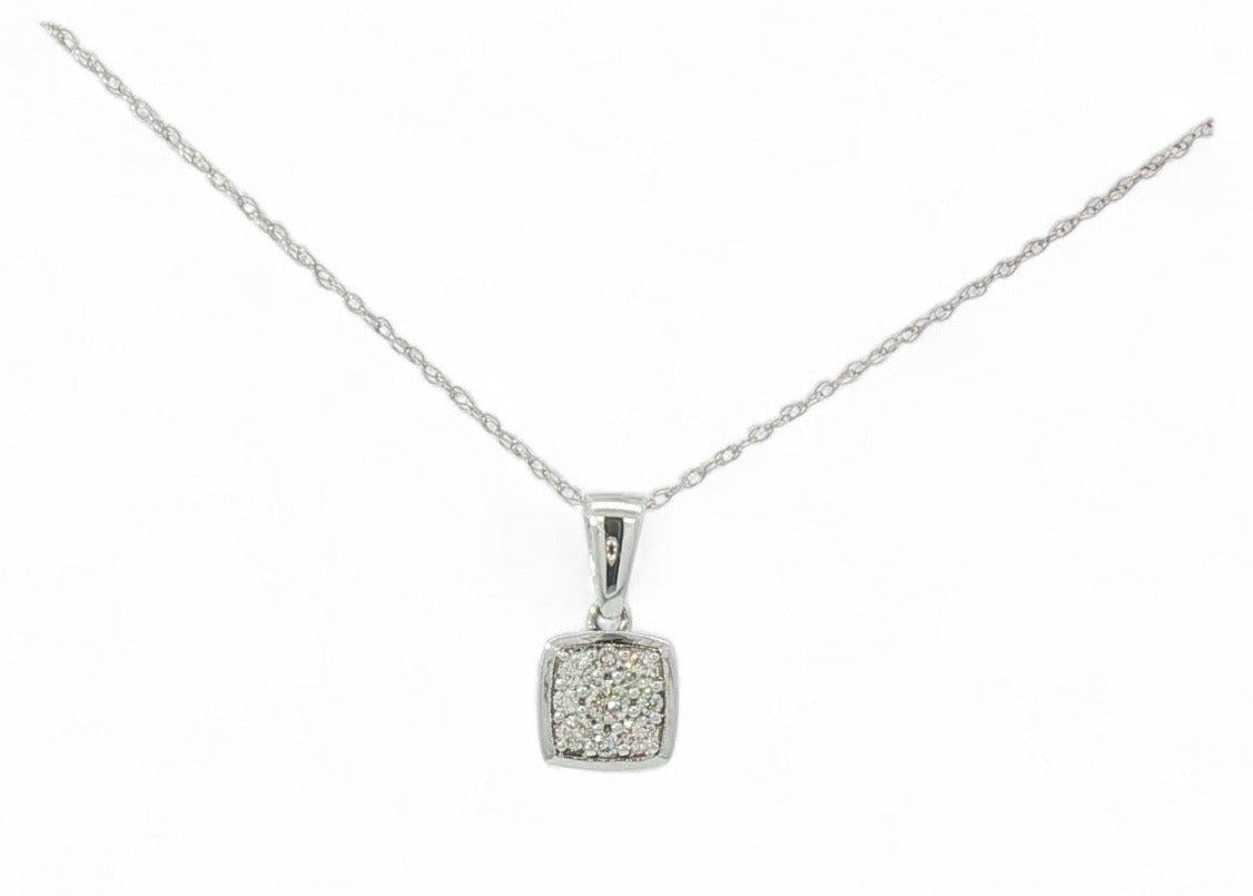 Petite square pendant