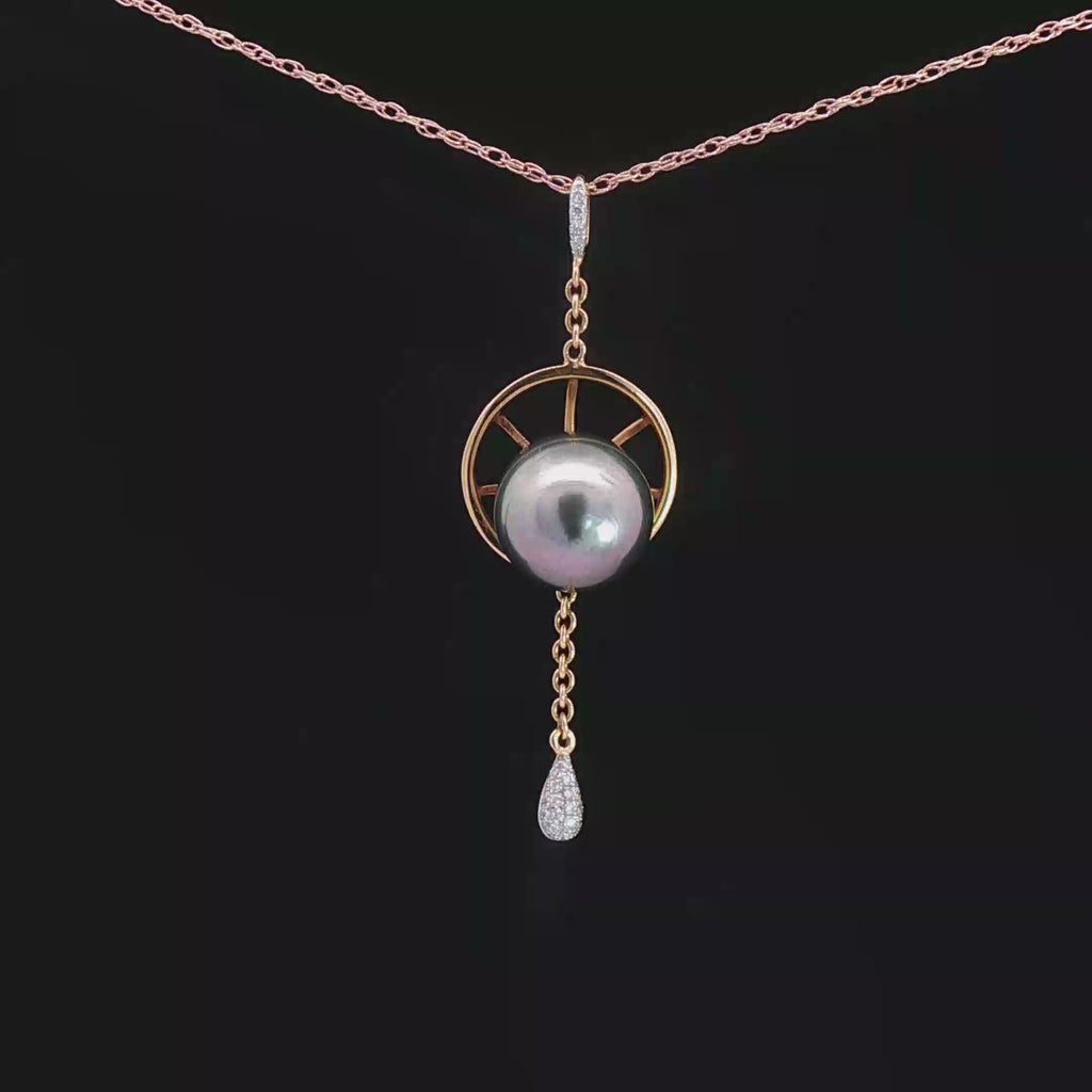 Tahitian Pearl Compass Pendant