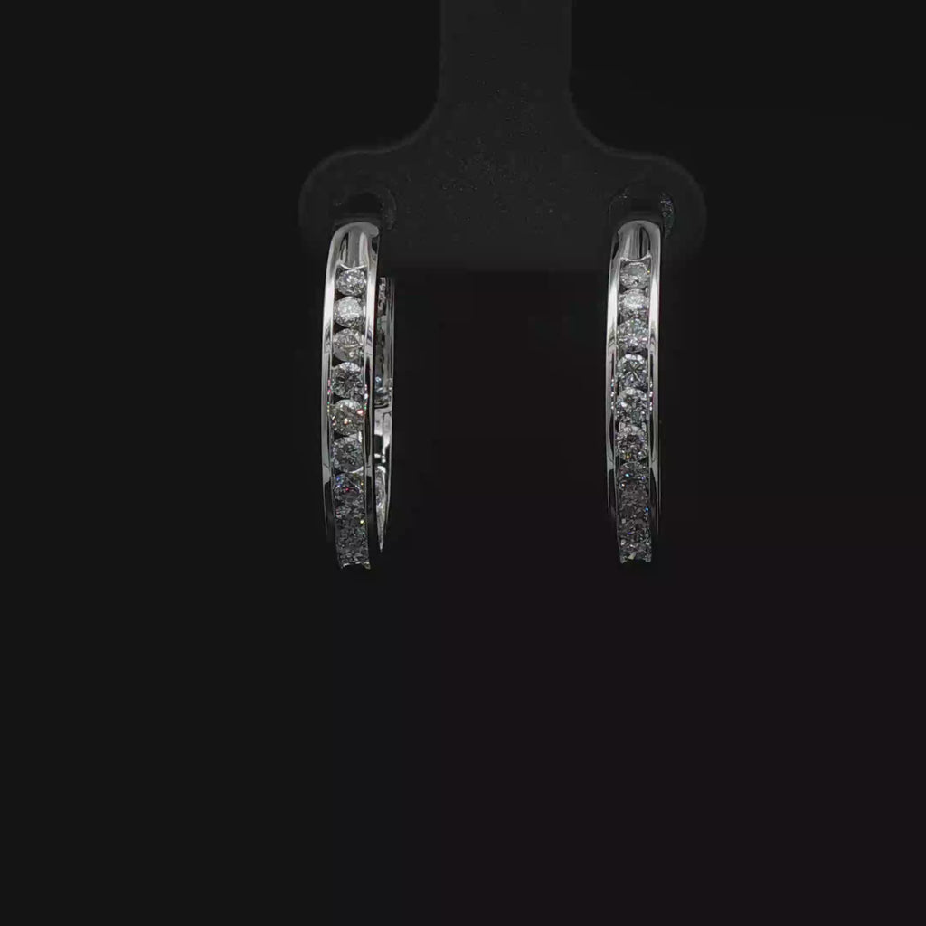 Channel set hoops medium