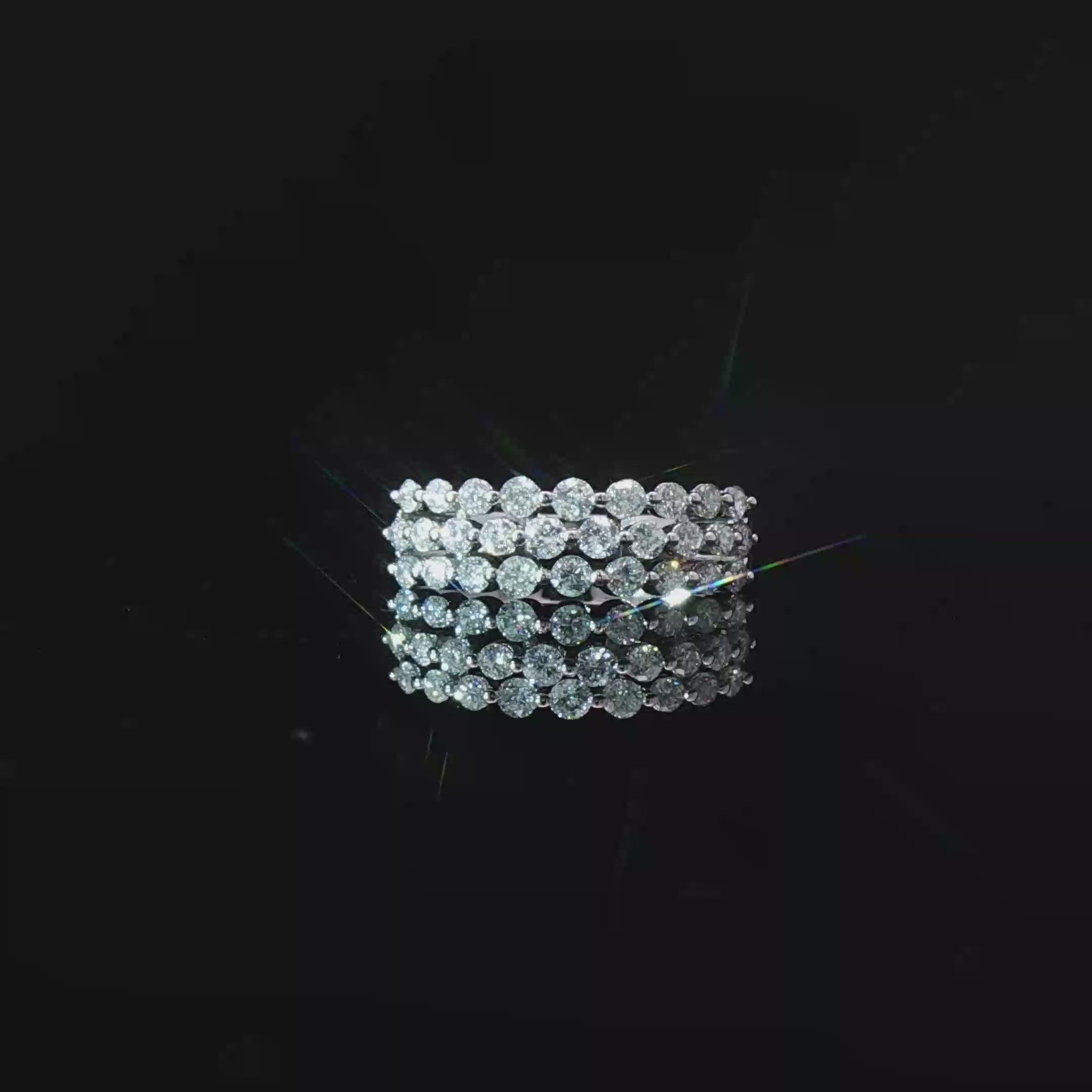 Scalloped egde three row band