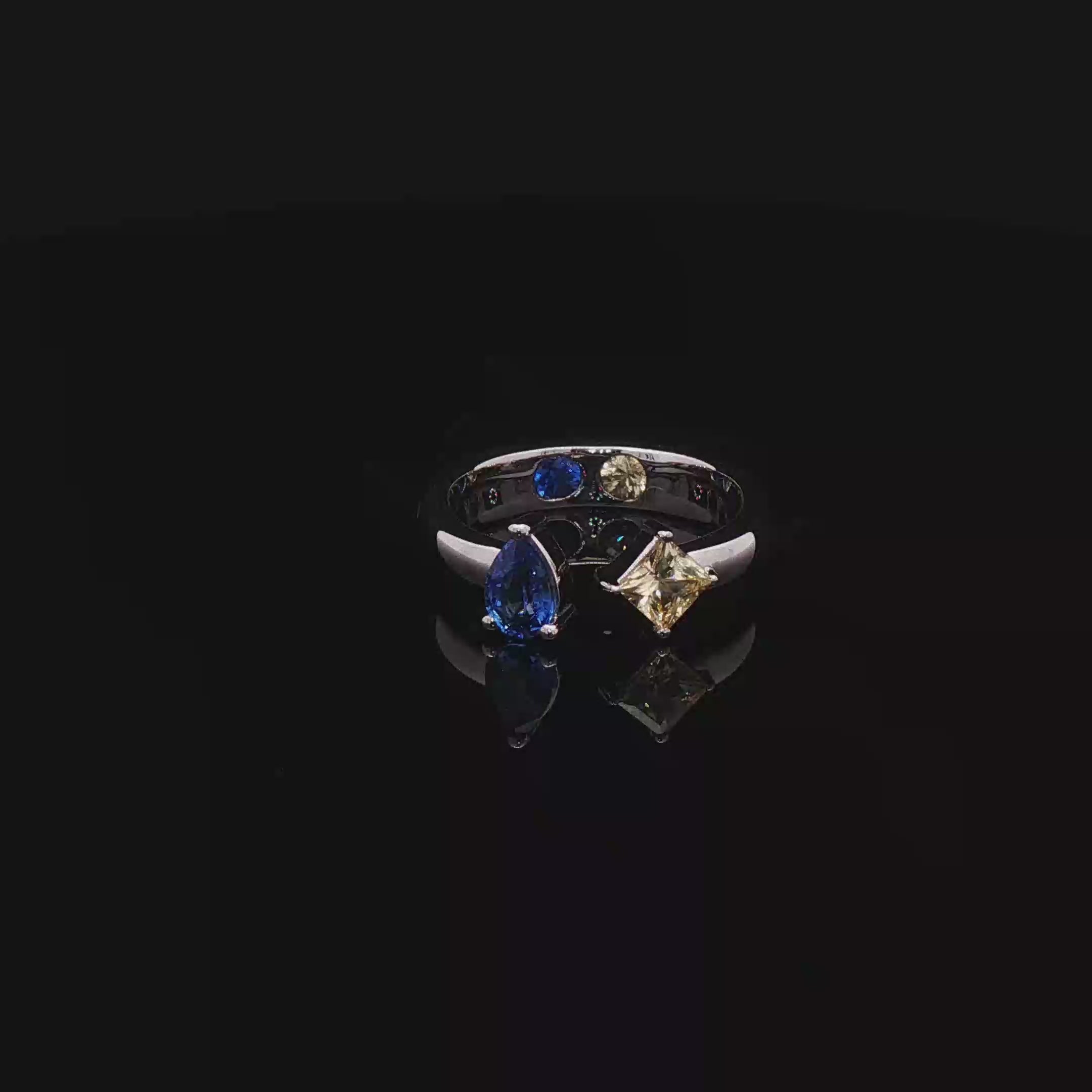Sapphire Toi et Moi Ring