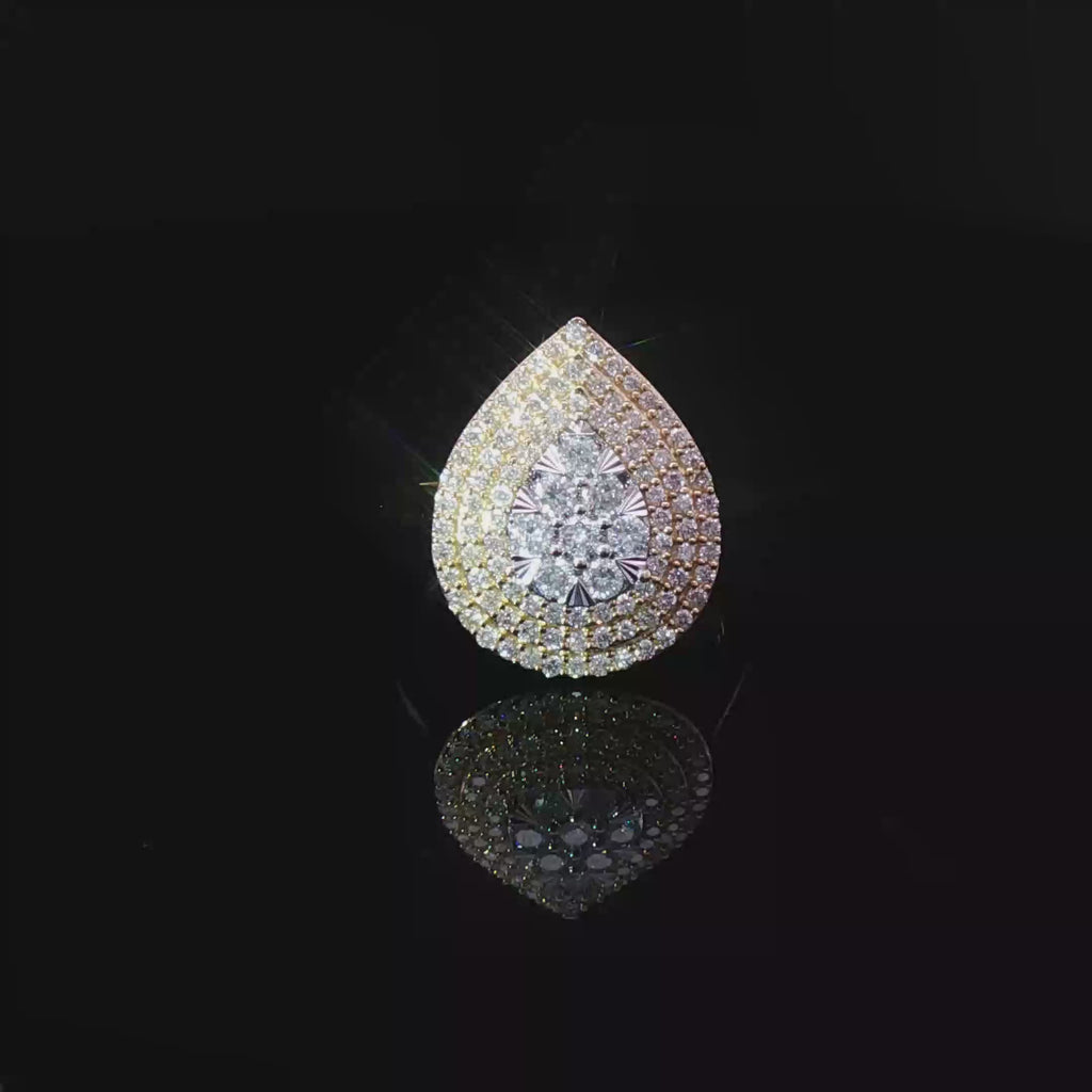 Mosaic pear ring
