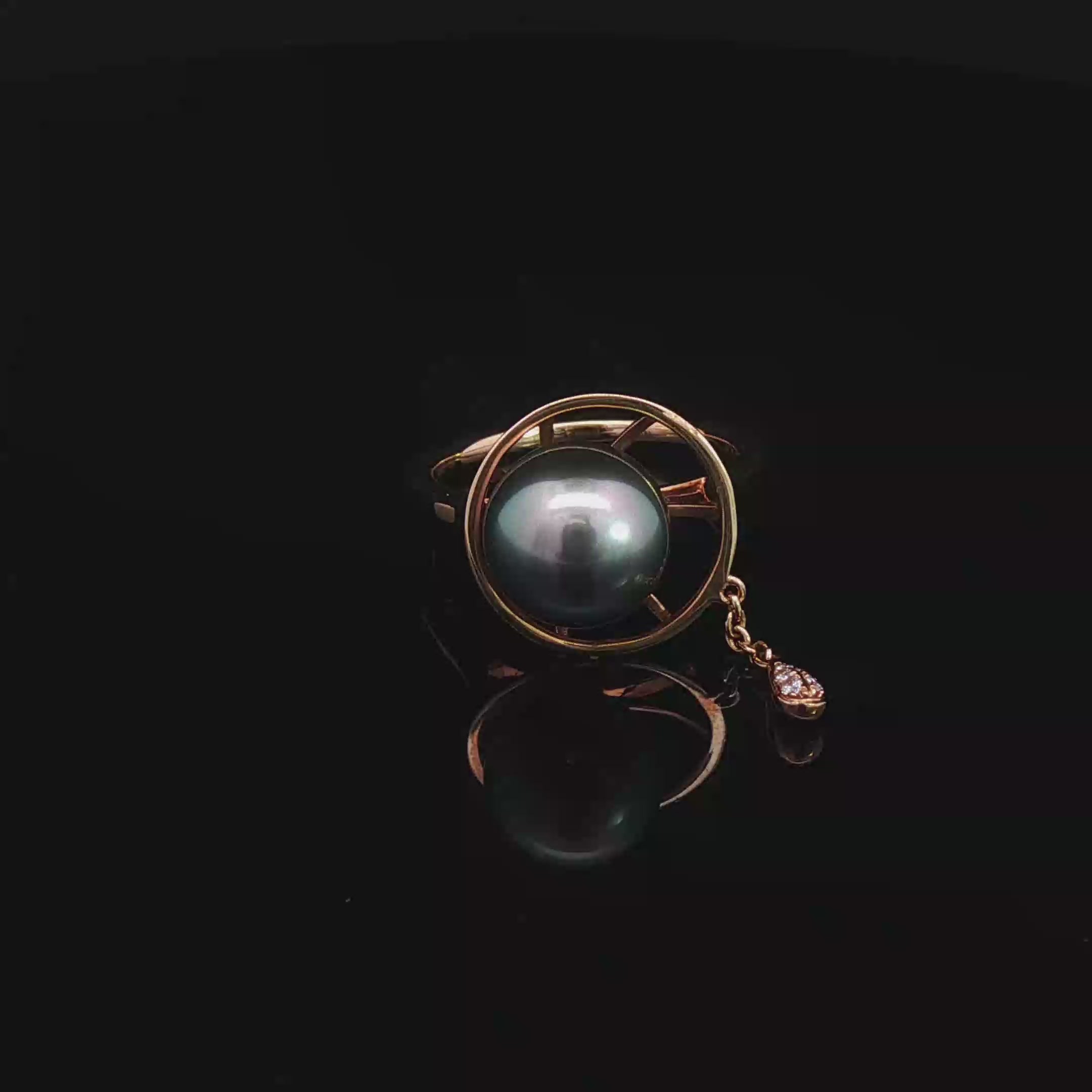 Tahitian Pearl Compass Ring
