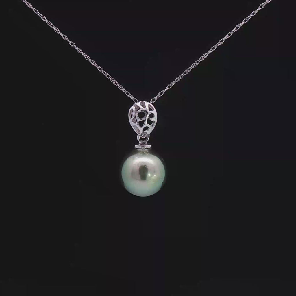 Tahitian Pearl Filigree Pendant
