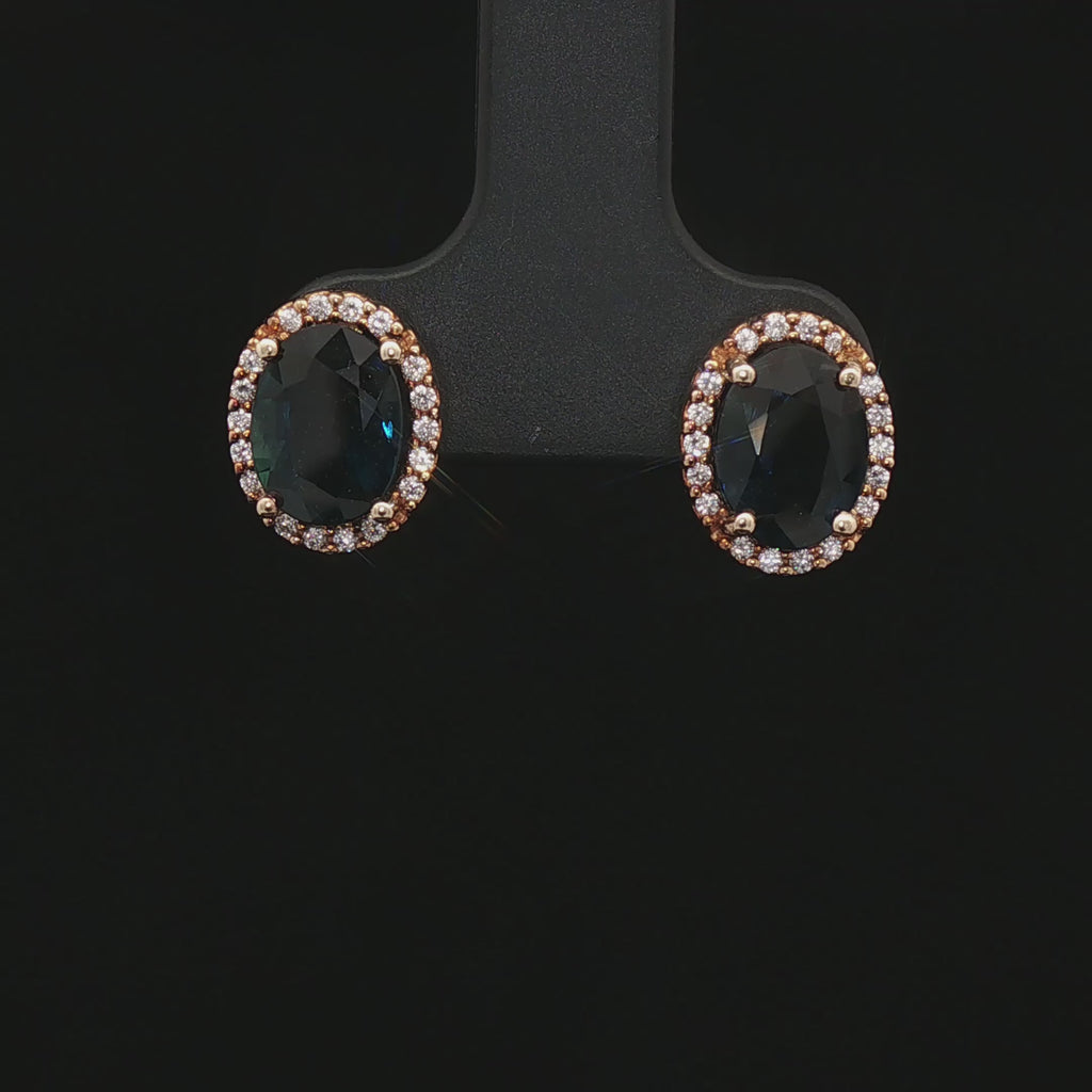 Sapphire & Diamond Studs