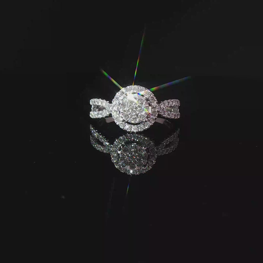 Round halo ring