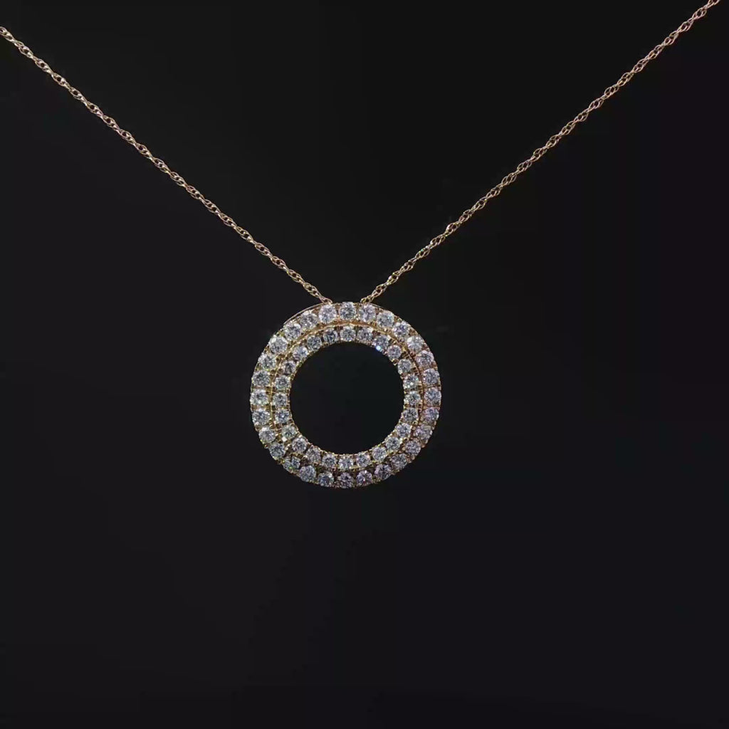 Double row circle pendant