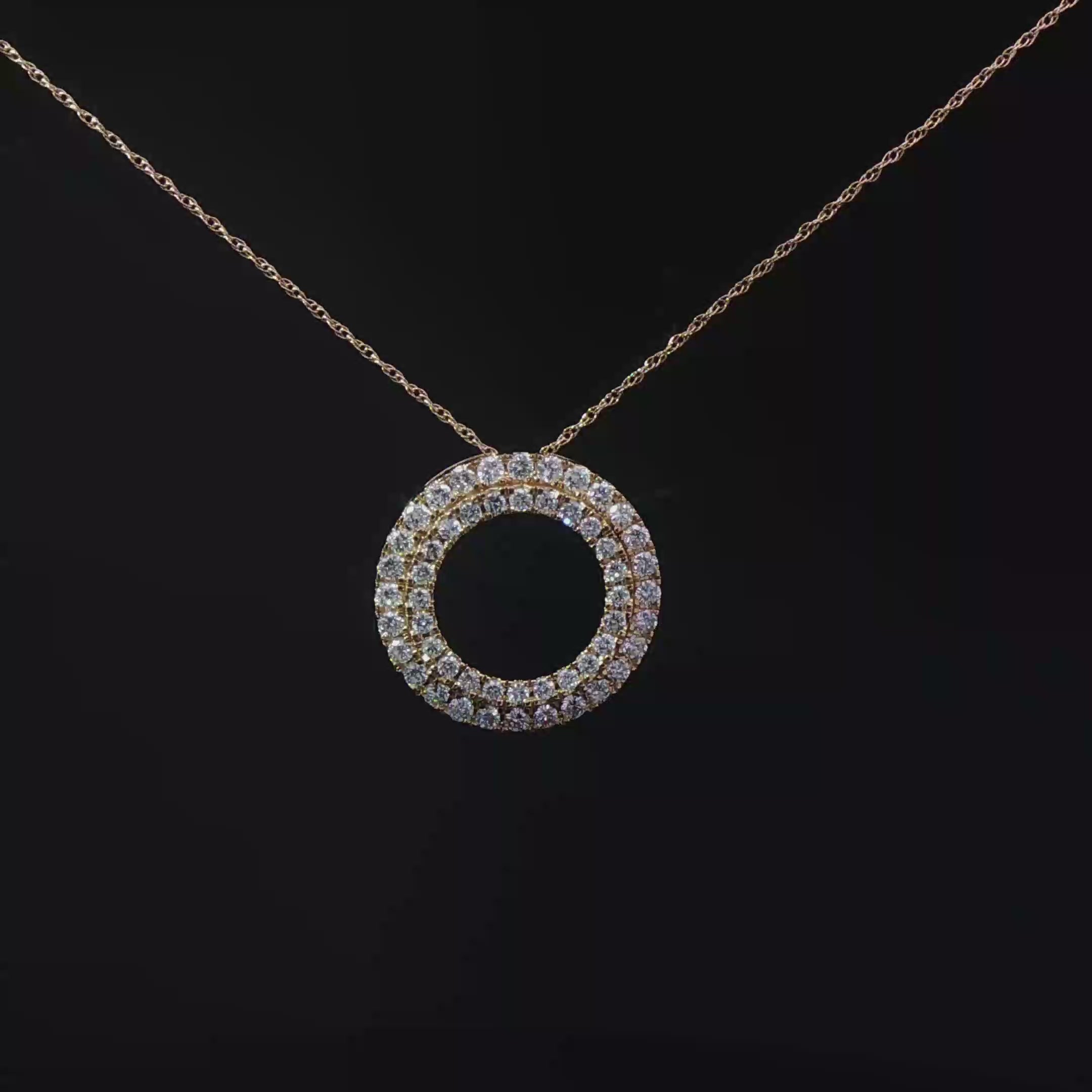 Double row circle pendant