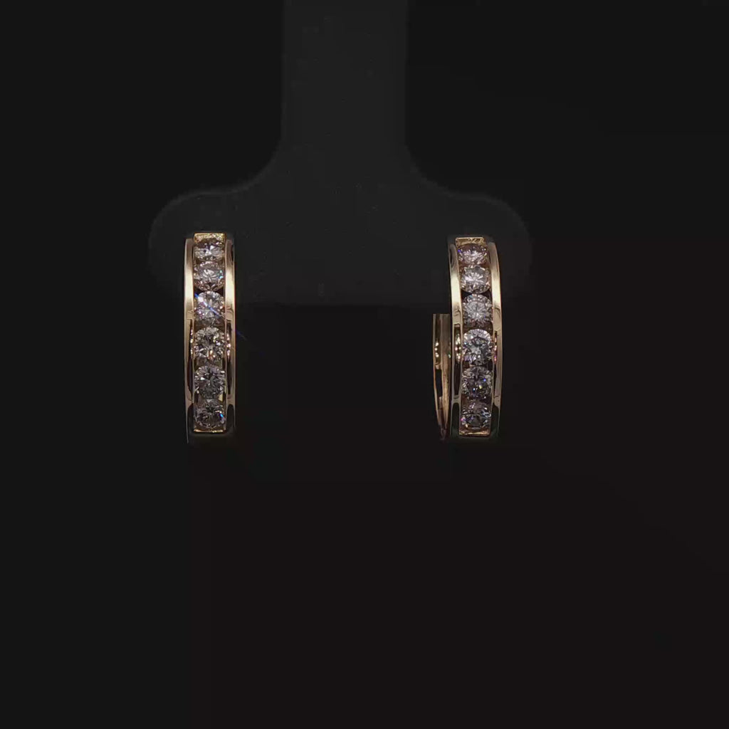Channel set hoops small