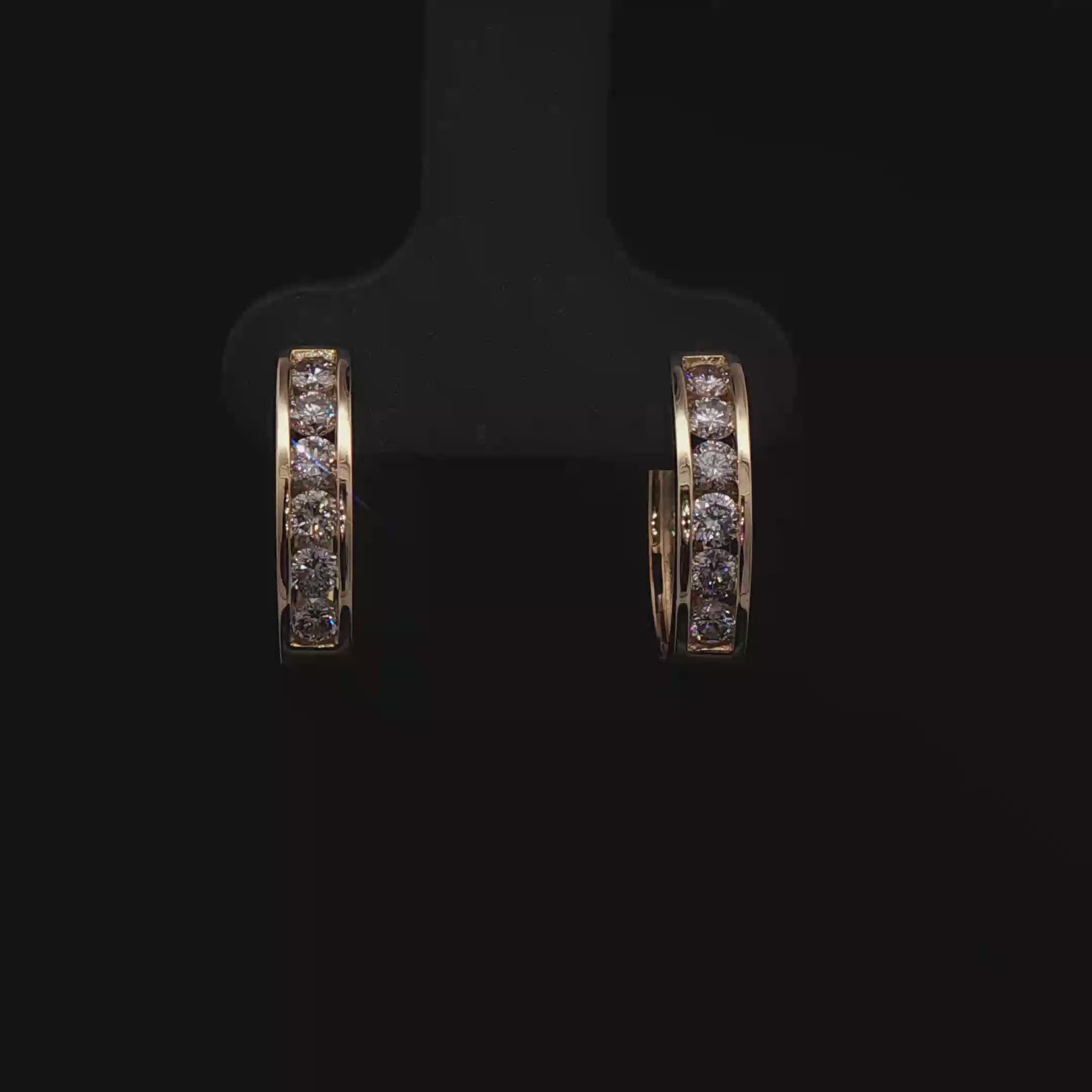 Channel set hoops small